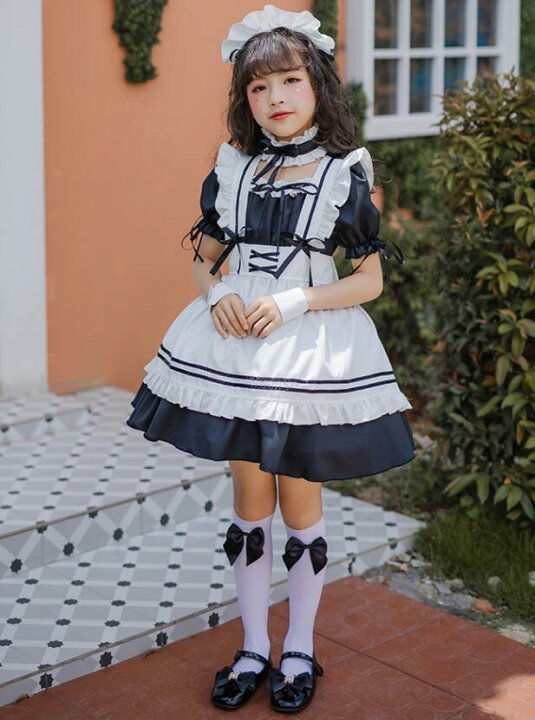 楽天市場】メイド服 子供 キッズ 女の子 メイド コスプレ かわいい 