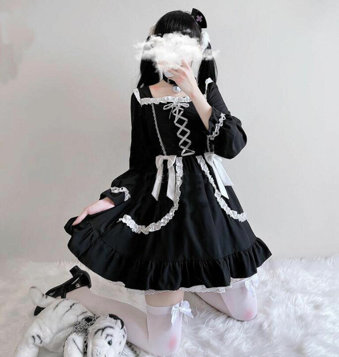 楽天市場】ロリータワンピース 長袖 ゴスロリ＆ロリータ服 ゴシック 