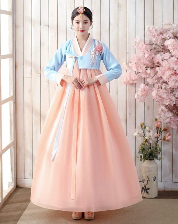 楽天市場】レディース用韓服2点セットアップ 韓国ロングドレス 韓国  