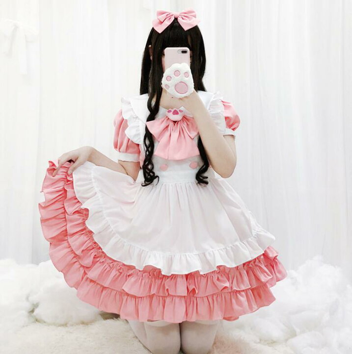 楽天市場】コスプレ衣装 メイド服 ハロウィン衣装 半袖 ワンピース 4点
