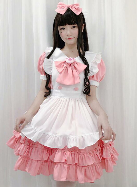楽天市場】コスプレ衣装 メイド服 ハロウィン衣装 半袖 ワンピース 4点 