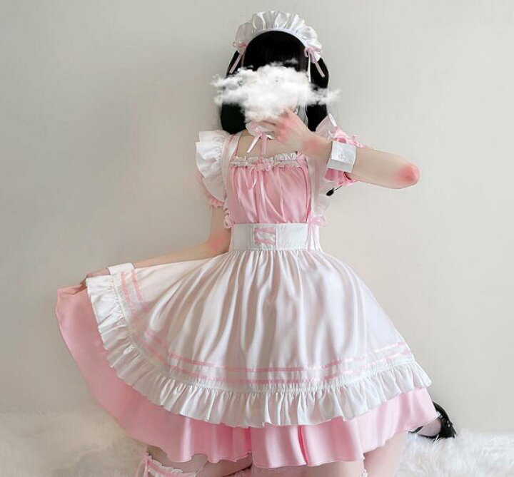 楽天市場】7点セットメイド服 コスプレ衣装 ハロウィン衣装 半袖 