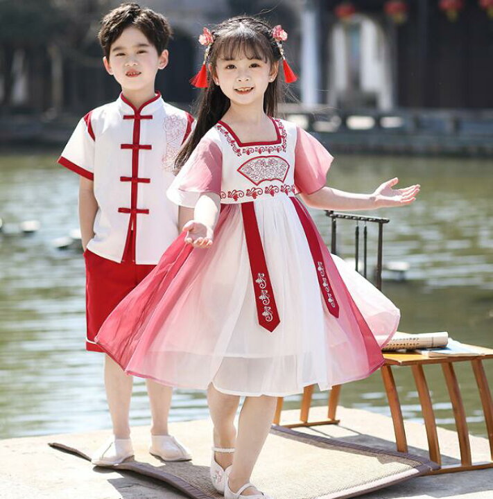 楽天市場】子供服 夏服 チャイナ服 半袖 ショートパンツセット 半袖 