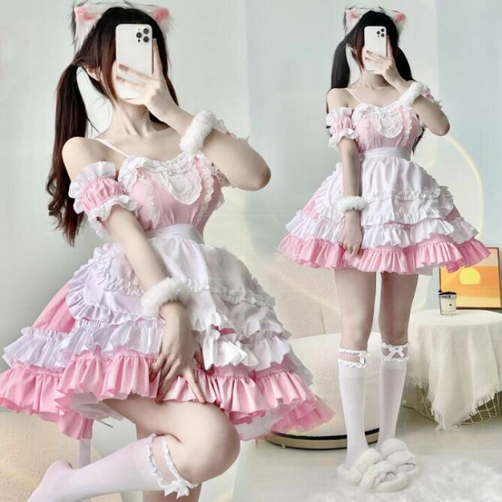 楽天市場】メイド服 コスチューム セクシージャンパースカート メイド 