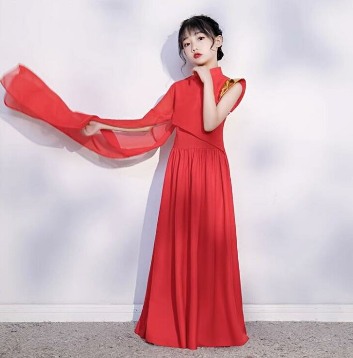 楽天市場】合唱 演奏 ドレス ロング丈 マキシ丈 シフォンワンピース 