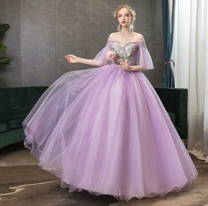 楽天市場】カラードレス カラーウエディングドレス ロング マキシ丈  