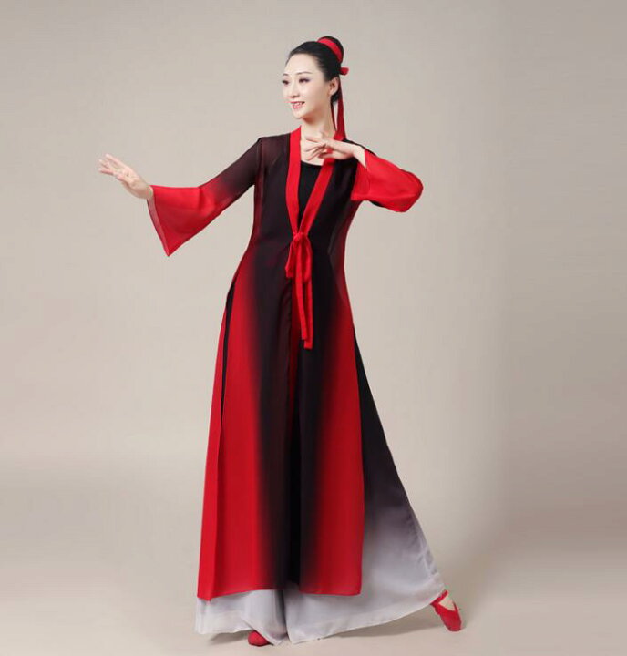 楽天市場】グラデーション 古典ダンス衣装3点セット レディース 中華  