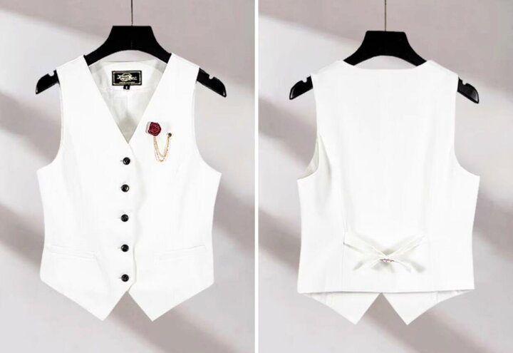 楽天市場】ベスト レディース ショート丈 ジレ ベスト 裏地有り 前開き  