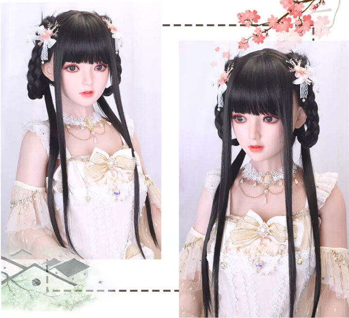 楽天市場】レディース 中華 ロリータ 全頭かつら 黒65cm 可愛い 中華  