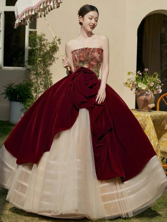 楽天市場】ウエディングドレス パーティードレス カラードレス 花  