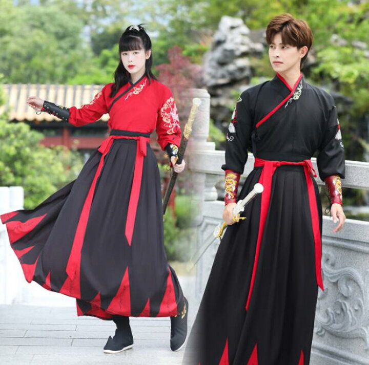 楽天市場】漢服 中華コスプレ衣装 華流 舞台 ステージ衣裳 男女兼用 黒  