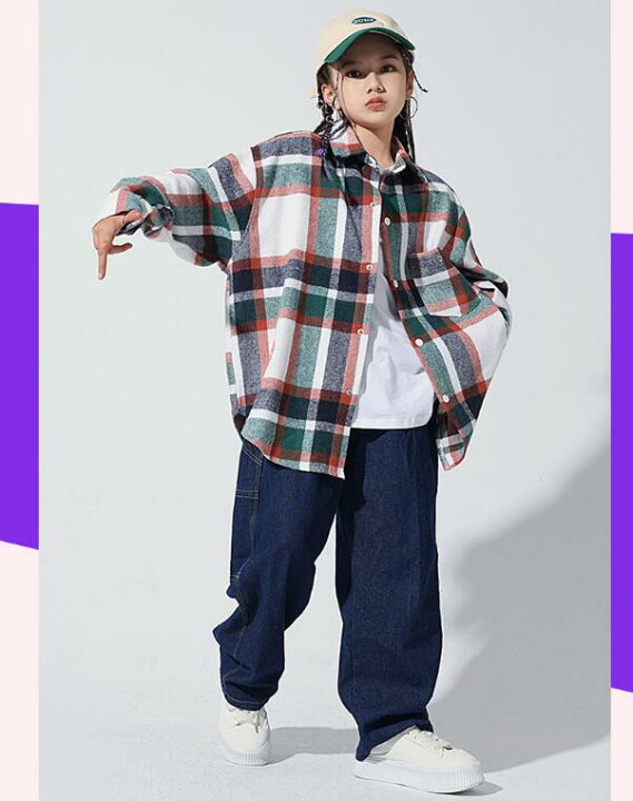 楽天市場】子供服 チェック シャツ ブラウス ロング サルエルパンツ  