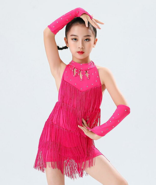 楽天市場】子供 ラテンダンス衣装 オールインワン＋袖カバー ショート  