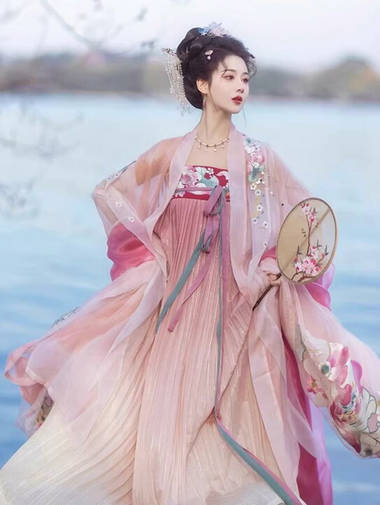 楽天市場】中華コスプレ衣装 振袖羽織2枚重ね ストール付き 豪華4点 