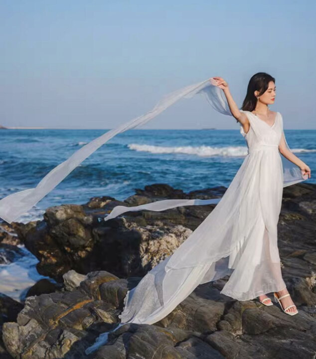 楽天市場】ロング丈 マキシ丈 ワンピース ボヘミア シフォン フレア  