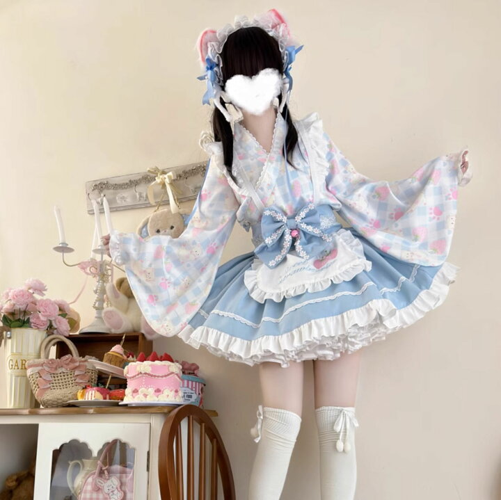 楽天市場】和風 メイド服 着物 和物 コスプレ衣装 レディース 大人  