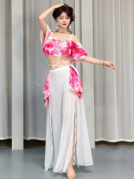 楽天市場】大人 ベリーダンス 衣装 セットアップ 夏新作 花柄チュール 