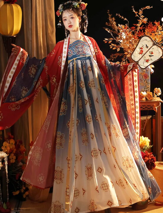楽天市場】漢服 華やか 中華宮廷風 中華衣装 羽織付き 3点セット 刺繍 