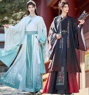 チャイナ服 3点セット メンズ 漢服 唐装 レディース 男女兼用 中華服 振り袖羽織付き 華やか3点セット グ…