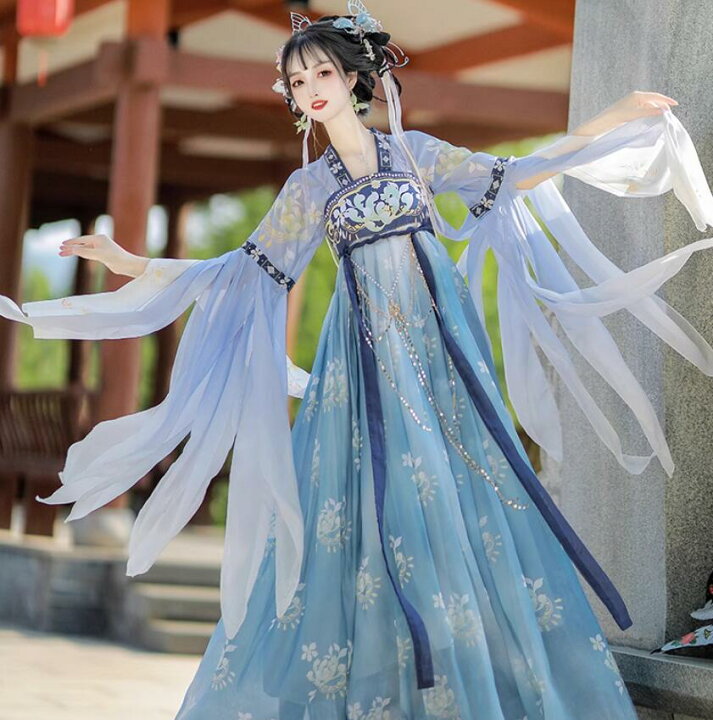 楽天市場】唐装 漢服 中華服 チャイナ服 ストール付き3点セット 