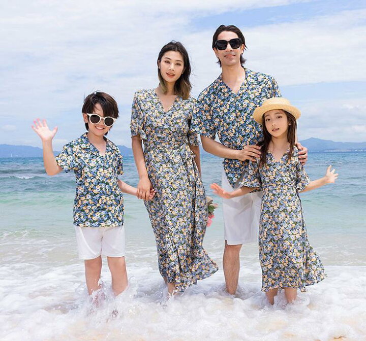 楽天市場】小花柄 親子 お揃い服 家族 親子 ペアルック お揃いウエア 