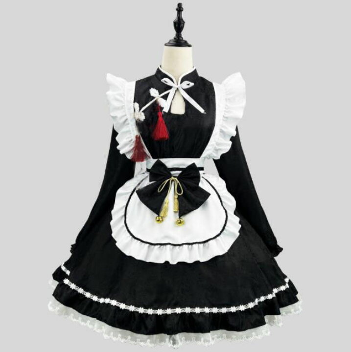 楽天市場】メイド服 大人 メイドコスチューム 半袖 膝丈 ショート丈  