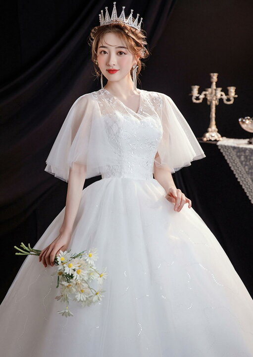 楽天市場】ロング ウエディングドレス 花嫁 フォマールドレス 結婚式 