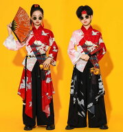 子供 中華ダンス衣装 男女兼用 チャイナ古典風 ジャズ ヒップホップ ストリートダンス衣装 キッズ 女の子…