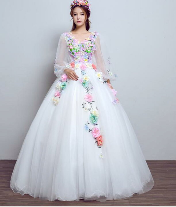 楽天市場】花びら可愛いロングパーティードレス 豪華なロング  