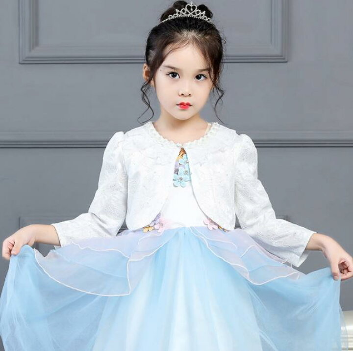 楽天市場 ボレロ 90 160cm 女の子可愛いボレロ カーディガン フォマールウエア レースパール長袖羽織物 ドレス用羽織 結婚式 入学式 発表会 子供 七五三 フォマールブラウス 前開き姫系舞台ダンス衣装 純の洋服屋さん