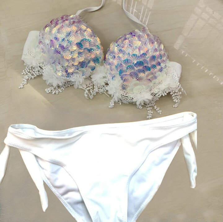 楽天市場】人魚姫 ビキニ 2点セット レディース セパレート 水着 貝殻 