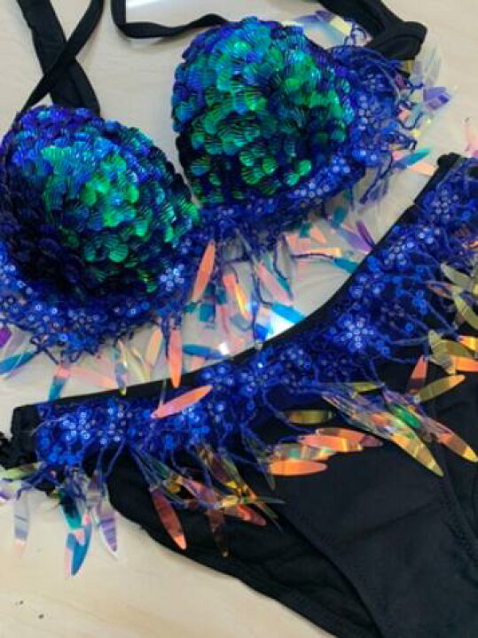 楽天市場】人魚姫 ビキニ 2点セット 人魚 ブラジャー 水着 セパレート 