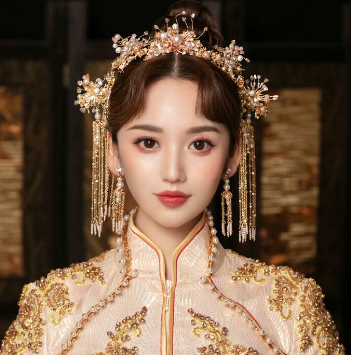 楽天市場】中華グッズ 髪飾り6点セット 中国風 結婚式 花嫁 ブライダル 