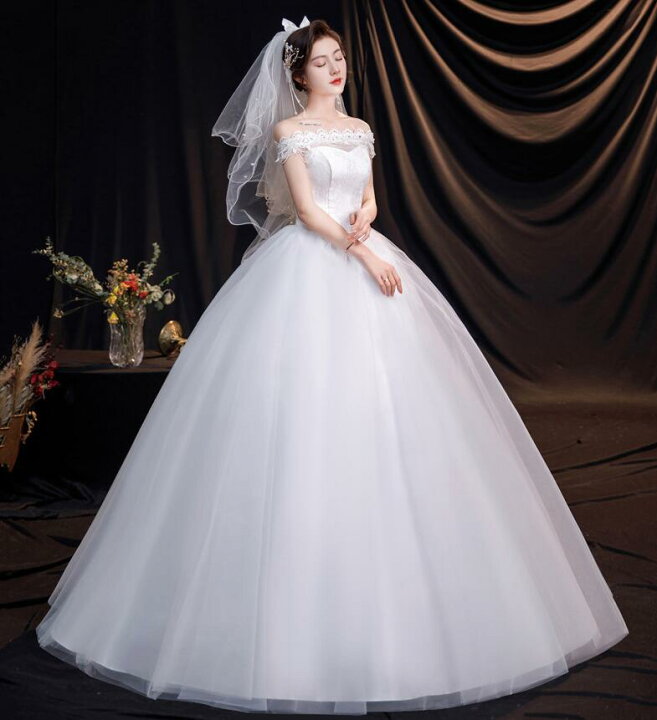 楽天市場】ロング丈ウエディングドレス ウェディングドレス 結婚  