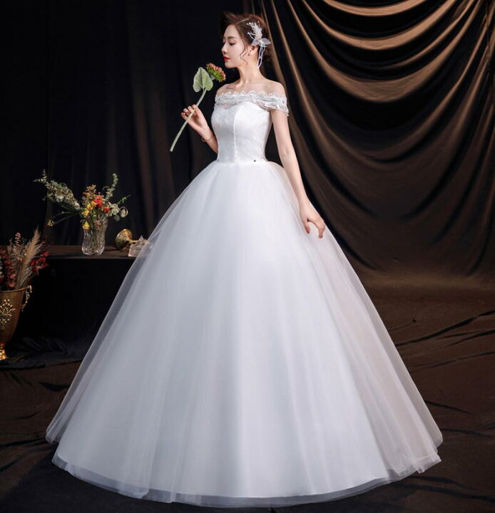 楽天市場】ロング丈ウエディングドレス ウェディングドレス 結婚式  
