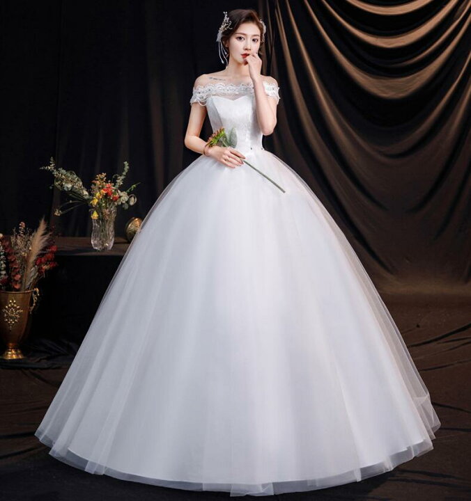 楽天市場】ロング丈ウエディングドレス ウェディングドレス 結婚式 