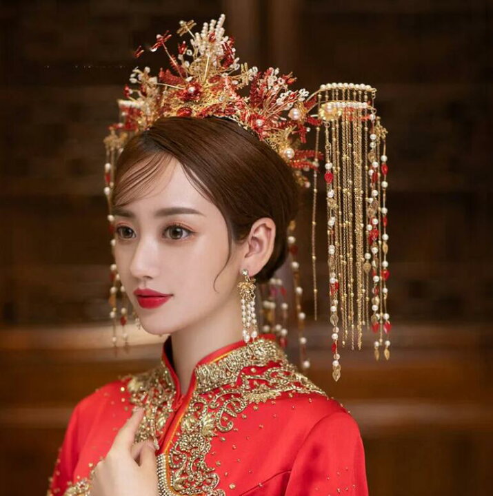 楽天市場】中華グッズ 髪飾りセット 中国 古代 宮廷 時代劇 皇后 貴妃 