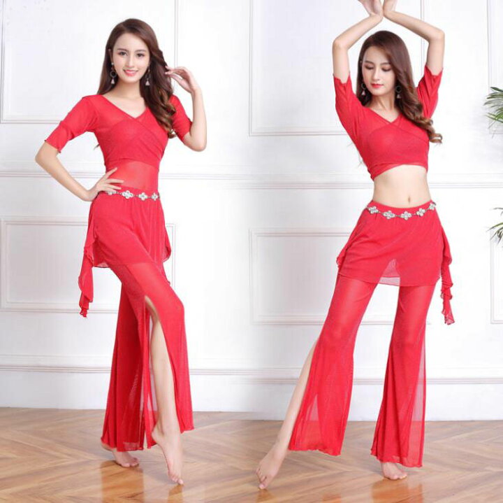 楽天市場】ベリーダンス 衣装セット レディース 社交ダンスウェア  