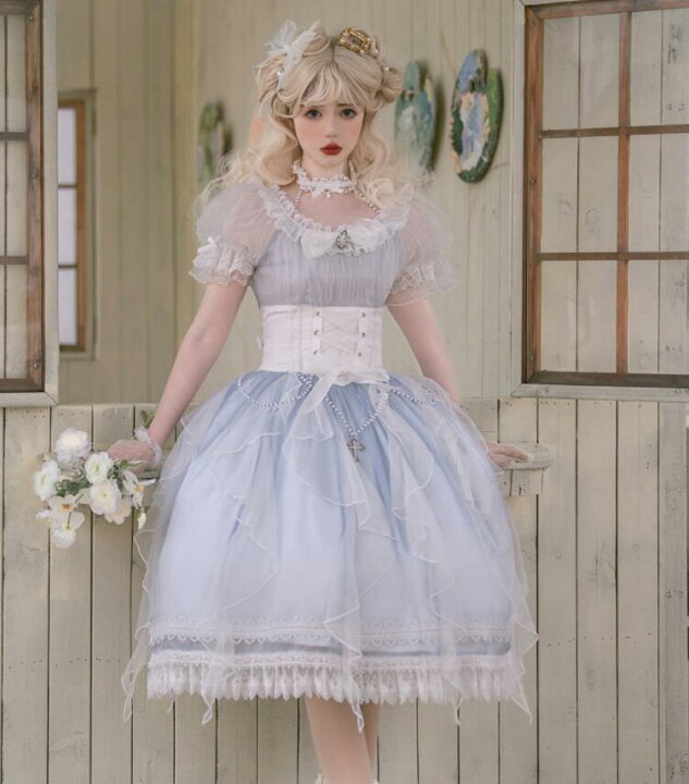 楽天市場】ロリータ ワンピース 甘ロリー ロリータ服 半袖 膝丈 