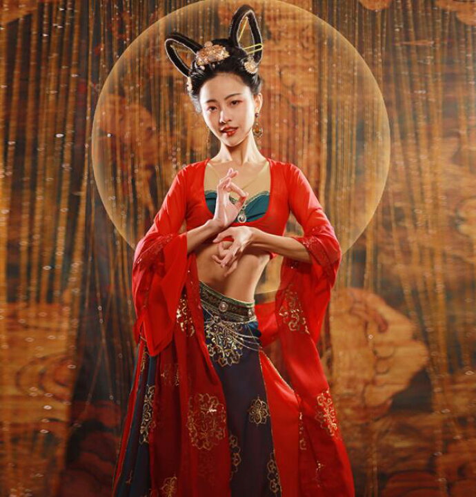 楽天市場】敦煌古典舞踊ダンス衣裳 チャイナ民族ダンス 衣装 飛天 天女 