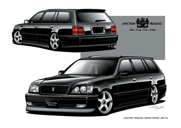 ジャンクションプロデュース JUNCTION PRODUCE 額入りデモカーイラスト イラスト 170系CROWN ESTATE クラウン 車 ジャンクション JP 楽天 通販 ギフト インテリア 父の日 クリスマス xmas プレゼント JUNCTION PRODUCE 公式店