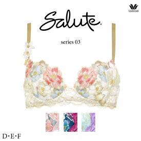 30%OFF ワコール サルート 03G ブラジャー BTJ403 3/4カップワイヤー (P-upタイプ) D・E・Fカップ