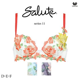 30%OFF ワコール サルート 11G ブラジャー BTJ411 3/4カップワイヤー (P-upタイプ) D・E・Fカップ