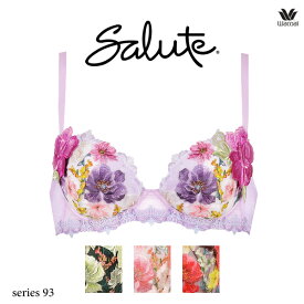 30%OFF ワコール サルート 93G ブラジャー BTJ493 3/4カップワイヤー (P-upタイプ) B・C・D・E・F・G・H・Iカップ