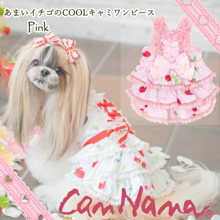 楽天市場】きゃんナナ 犬服 春 夏 あまいイチゴのCOOLキャミワンピース 