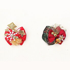犬 リボン きゃんナナ リボン クリスマス 数量限定 レッドクリスマスリボンセット アクセ イベント くりすます Christmasメール便対応