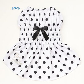 きゃんナナ 犬服 夏 きゃんナナ COOLドット柄シャーリングワンピース 水玉 ひんやり レッド ホワイト【クーポン配布中】