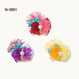 犬リボン お正月 猫 きゃんナナ　お正月リボン 3色セット アクセ イベント 新春 りぼん メール便対応 リボン お正月