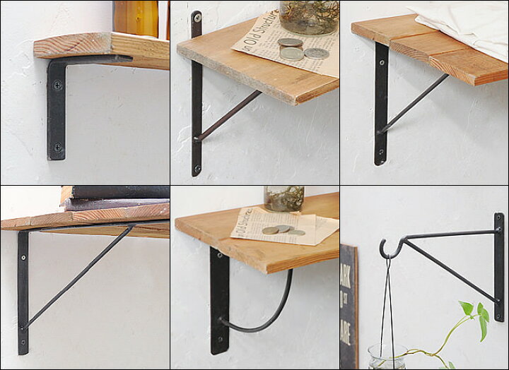 楽天市場】【インダストリアル ハンギング フック アイアン ブラケット  