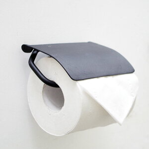 【トイレットペーパーホルダー シングル 壁付 真鍮 タオルホルダー アンティーク調 アンティーク風】ラスティクデコトイレットペーパーホルダー ブラック